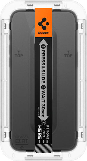 Spigen Glas.Tr Vollflächig gehärtetes Glas Schwarz (iPhone 15 Pro Max)