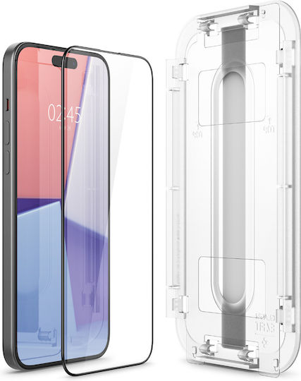 Spigen Glas.tr Ez Fit Закалено стъкло за цялото лице Черен (iPhone 15 Plus)