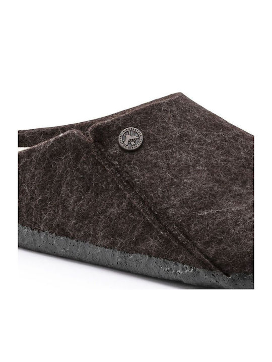 Zermatt Shearling Woolen Winter Women's Slippers Brown Narrow Fit