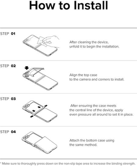 Ringke Screen Protector Negru (Galaxy Z Flip5)