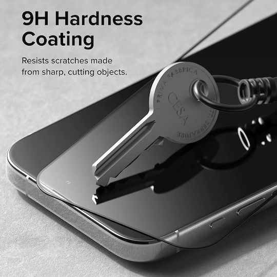 Ringke Full Face Tempered Glass Μαύρο (iPhone 15 Pro Max)