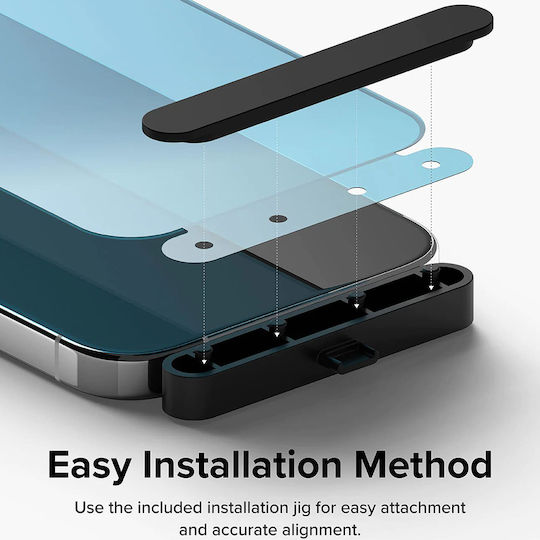 Ringke Full Face Tempered Glass Μαύρο (iPhone 15 Pro Max)