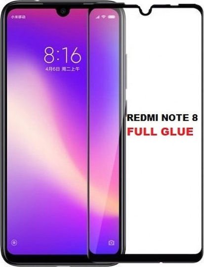 Закалено стъкло за цялото лице Черен (Redmi Note 8)