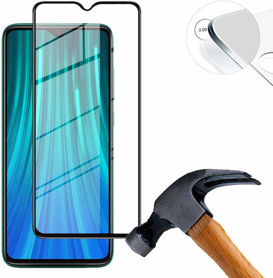 Закалено стъкло за цялото лице Черен (Redmi Note 8)
