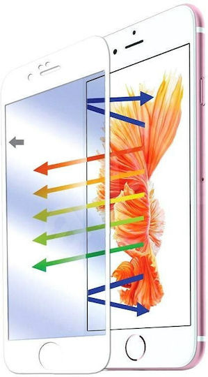 Celly Full Face Tempered Glass White (iPhone 6 / 6S Plus)