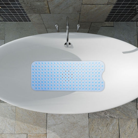 Relaxdays Antiderapant pentru cadă cu ventuze Albastru 39x97εκ.