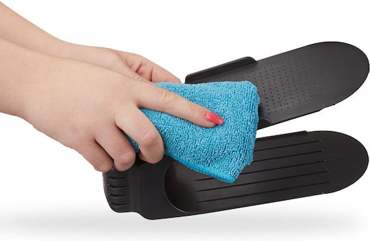 Relaxdays Husă Din Plastic Pentru Depozitarea Pantofilor În Culoare Neagră 12.5x10x25cm 20 Bucăți
