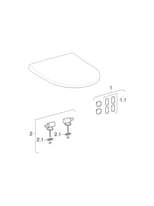 Geberit Wandhängende Toilette mit Deckel Soft Close Weiß