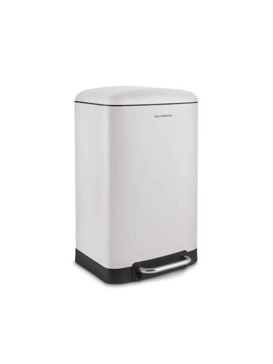 Les Collectors Inox Mülleimer mit Pedal Weiß 20lt