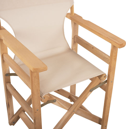 Καρέκλα Σκηνοθέτη Ξύλινη Λήμνος Εκρού 57x54x88.5εκ.