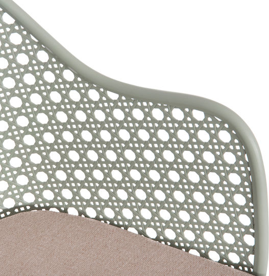 Outdoor-Sessel Aluminium Orego Pistachio-grey 58x55x83εκ.