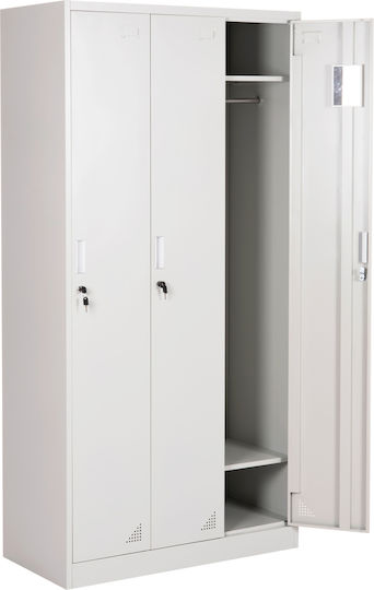 Schließfach Altona Metallisch mit Verriegelungsfunktion 90x45x185cm