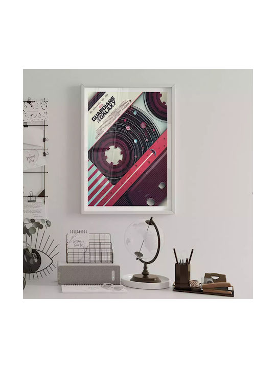 Poster Guardians Galaxy Mv008 21cm X 30cm Λευκό Ξύλινο Κάδρο