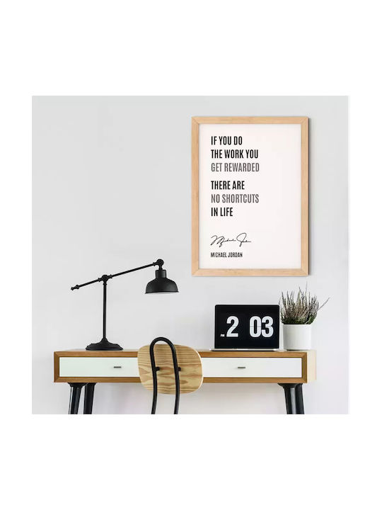 Poster Nba Michael Jordan Kds011b 21cm X 30cm Μαύρο Ξύλινο Κάδρο
