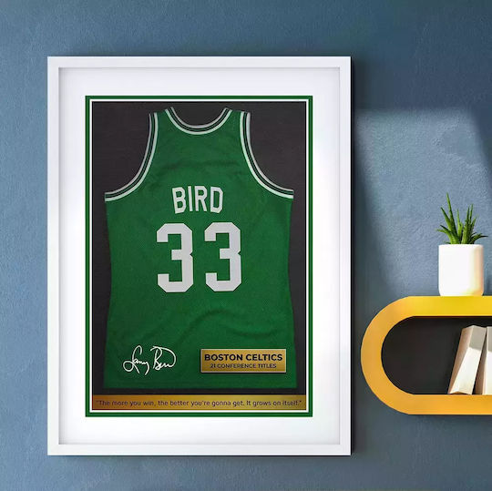 Poster Nba Boston Celtics Lb Snk047 21cm X 30cm Λευκό Κάδρο Pvc 18x24