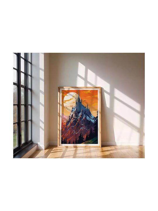 Poster Lord Rings Mordor Middle Earth Mv128 21cm X 30cm Λευκό Κάδρο Pvc 18x24