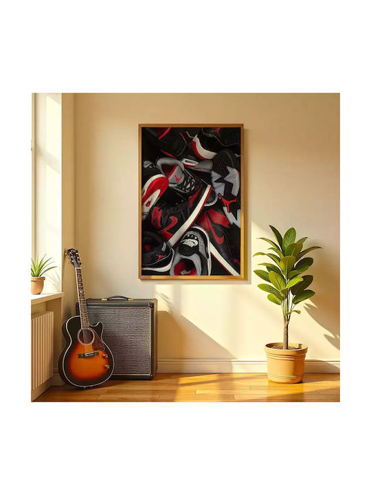 Poster Jordan Sneakers Kds012a 21cm x 30cm Weißer PVC-Rahmen 18x24