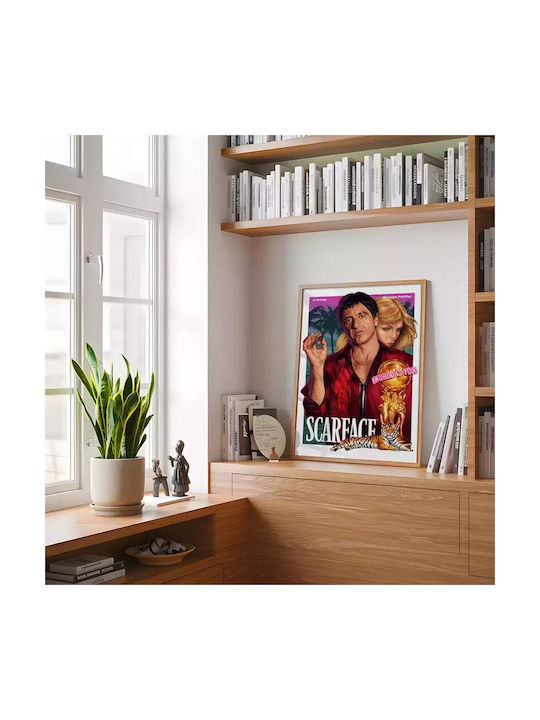 Poster Scarface Mv055 21cm X 30cm Λευκό Κάδρο Pvc 18x24