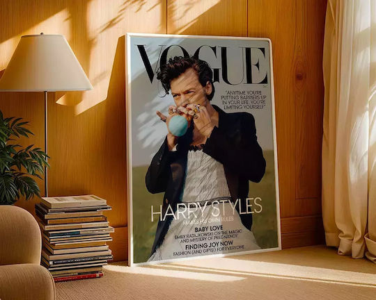Musikposter Harry Styles Ms053 21cm x 30cm Schwarzer Holzrahmen