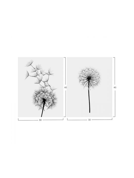 HomeMarkt Dandelion Twofold Painting Plastic 40x60cm