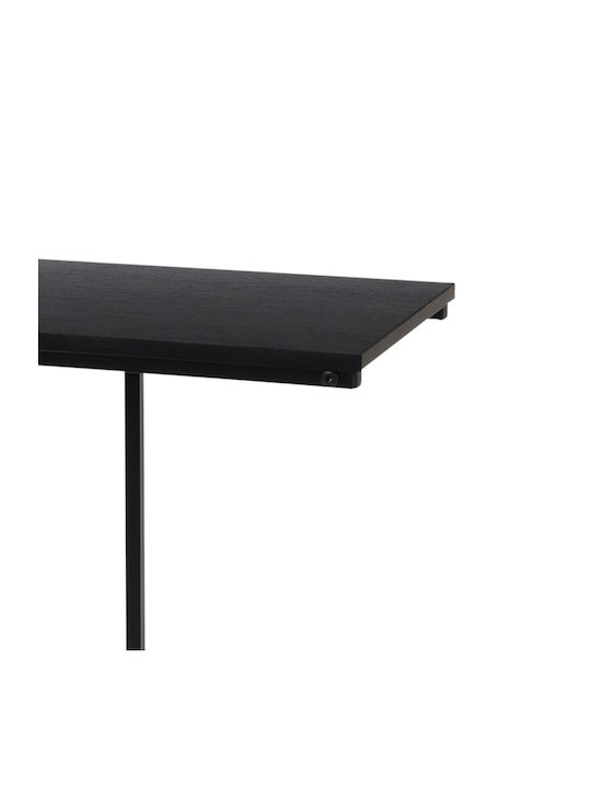 Rectangular Side Table Metal Black L40xW26xH58cm.