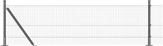 vidaXL Ситова мрежа Подредба Сив 0.6x25м
