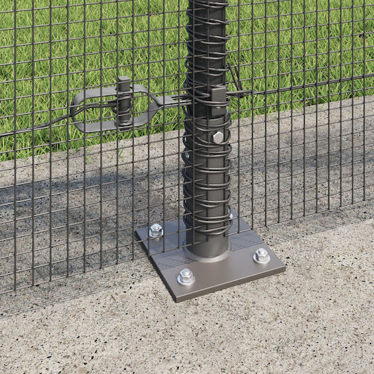 vidaXL Wire Fencing Set Gray 1.5x25m