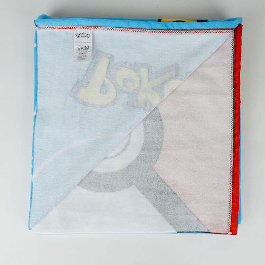 Pokemon Pikachu Poke Ball Kids Beach Towel Blue 140x70cm