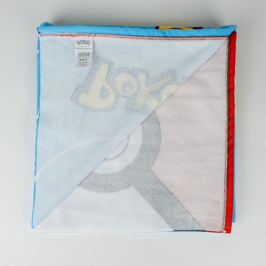 Pokemon Pikachu Poke Ball Kids Beach Towel Blue 140x70cm