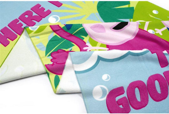 Πετσέτα Θαλάσσης Quick Dry Hasbro Peppa Pig 12 70x140 Digital Print Green 100% Microfiber