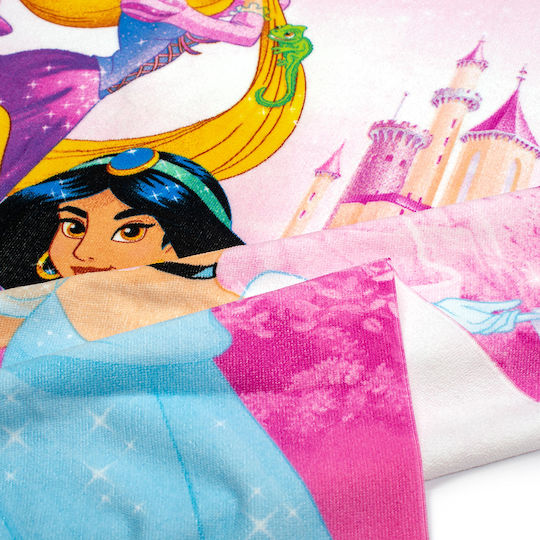 Πετσέτα Θαλάσσης Quick Dry Disney Home Princess 30 70x140 Pink 100% Microfiber