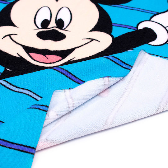 Dimcol Kids Beach Towel Blue Mickey 140x70cm