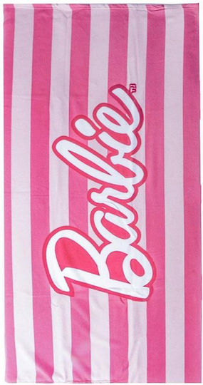Barbie Kids Beach Towel Pink Barbie 140x70cm