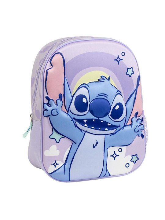 Cerda Stitch Schulranzen Rucksack Kindergarten Flieder