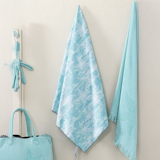 Nima Starfish Πετσέτα Microfiber Σώματος Τιρκουάζ 90x160εκ.