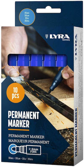 Lyra Permanent Markers Blue 10pcs