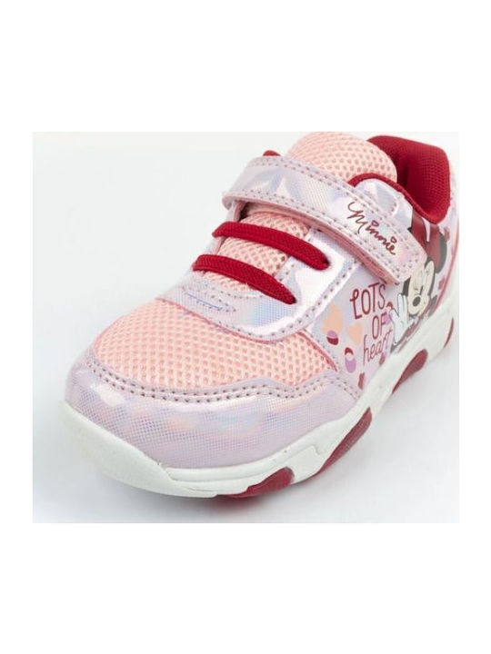 Παιδικά Sneakers με Σκρατς & Φωτάκια Ροζ