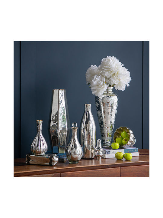 Artekko Διακοσμητικό Βάζο Silber Silver Silber 12.5x12.5x30.5cm 1Stück