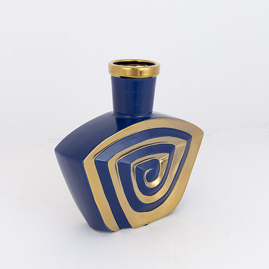 Βάζο Κεραμικό Μπλε Φ23.2xΥ23.5cm