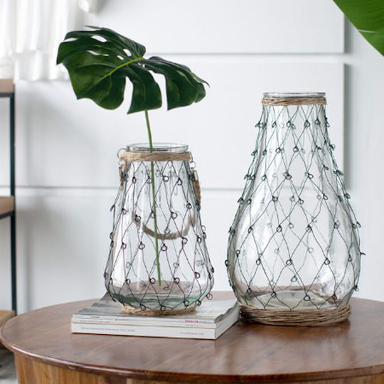 Artekko Decorative Vase Clear Transparent 26x46cm