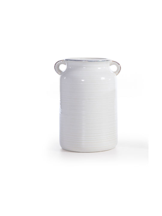 Decorative Ceramic Vase Nef-nef Homeware Lora 21x15 Ecru