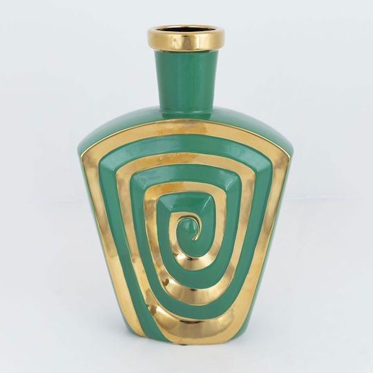 Βάζο Κεραμικό Πράσινο Φ20.2xΥ30cm