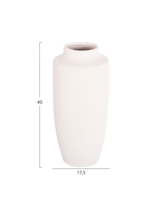 HomeMarkt Διακοσμητικό Βάζο Κεραμικό Galad Εκρού Φ18xΥ17.5cm