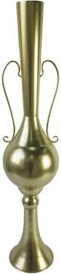 Inart Βάζο Δαπέδου Μεταλλικό Hra Χρυσό Φ20.3xΥ94cm