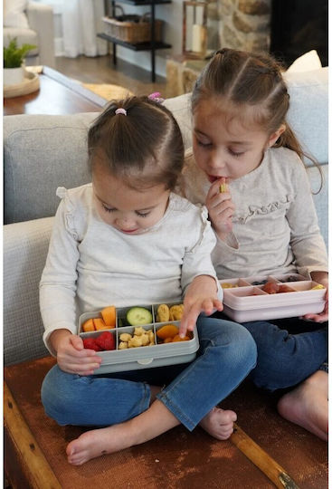 Melii Snackle Box Mini Πλαστικό Παιδικό Δοχείο Φαγητού Γκρι