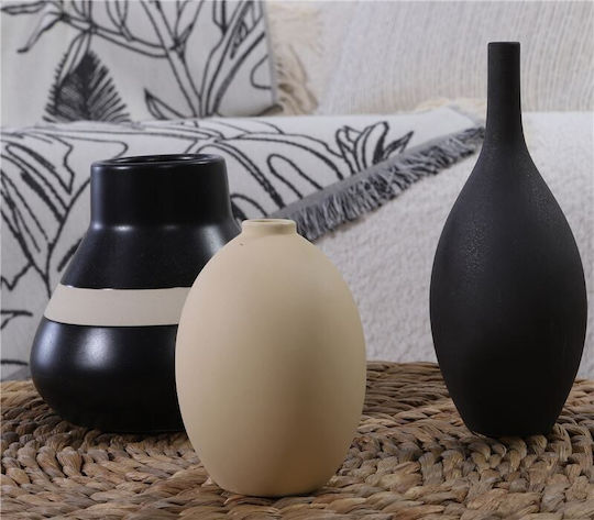 Декоративна керамична ваза Nef-nef Homeware Piccoco черна 8x19.5