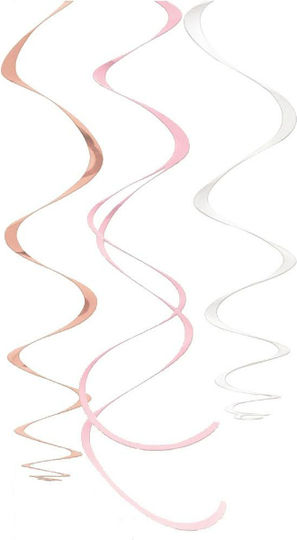Amscan Hängendes Ornament für Party in Rose Gold Farbe 12Stück