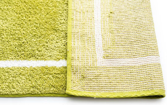 Sdim Rutschfest Badematte Baumwolle Rechteckig Space 801-4585-006 006 Lime Green 45x85cm