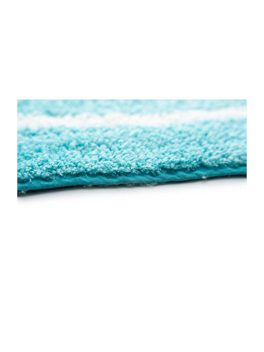 Sdim Non-Slip Bath Mat Cotton Space 801-4585-001 001 Petrol 45x85cm