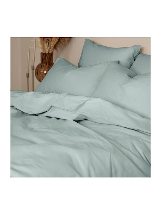 Sunshine Sheet Sets Double with Elastic 150x205+30cm. Cotton Feelings 151 105 Aqua 4pcs